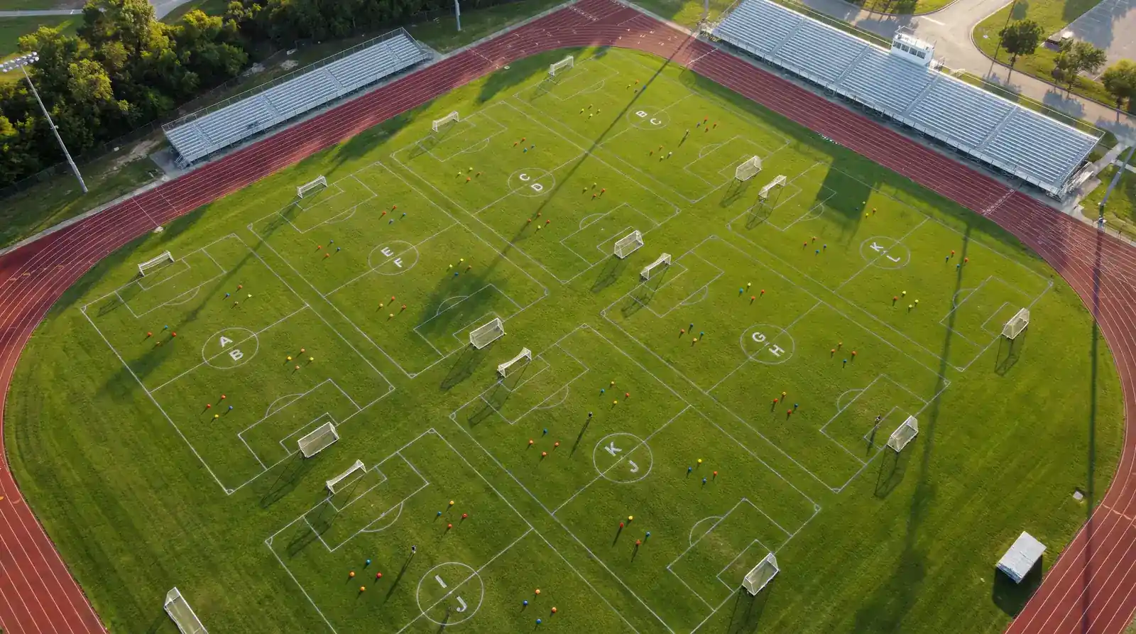Vista panorámica de los doce grupos del Mundial 2026 con banderas de las 48 selecciones clasificadas